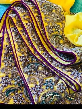 Lemon Yellow With Zardosi And Heavy Embroidery Salwar Kameez